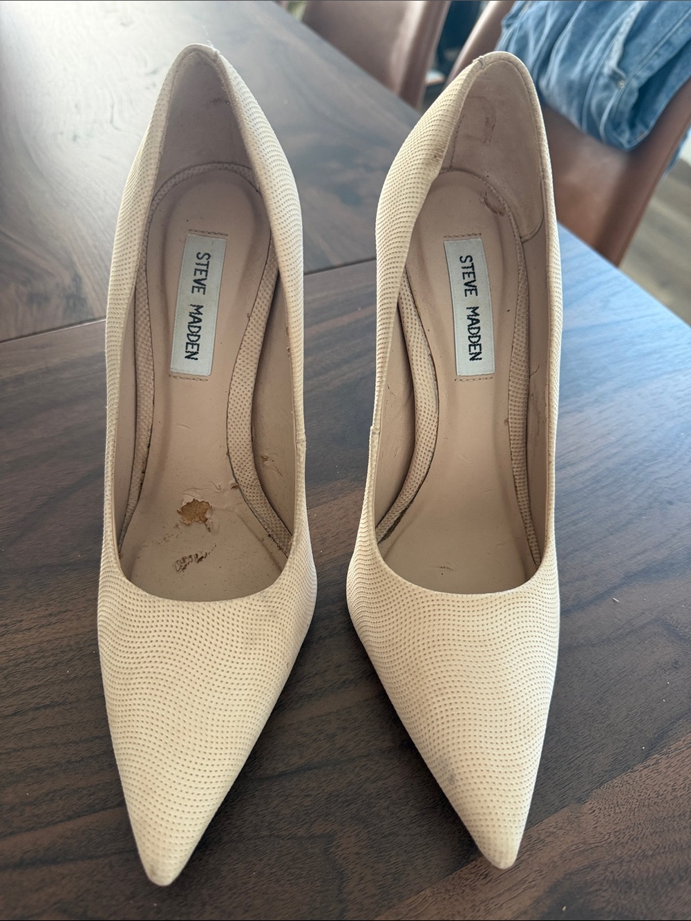 Steve Madden Nude Pointed-Toe Pumps